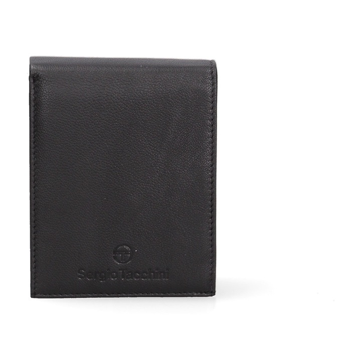 Sergio Tacchini, Portofel pliabil de piele, Negru