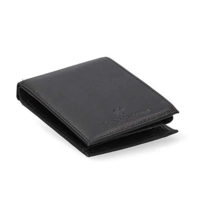 Sergio Tacchini, Portofel pliabil de piele, Negru