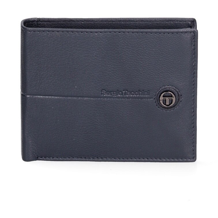 Sergio Tacchini, Portofel pliabil de piele, Albastru inchis