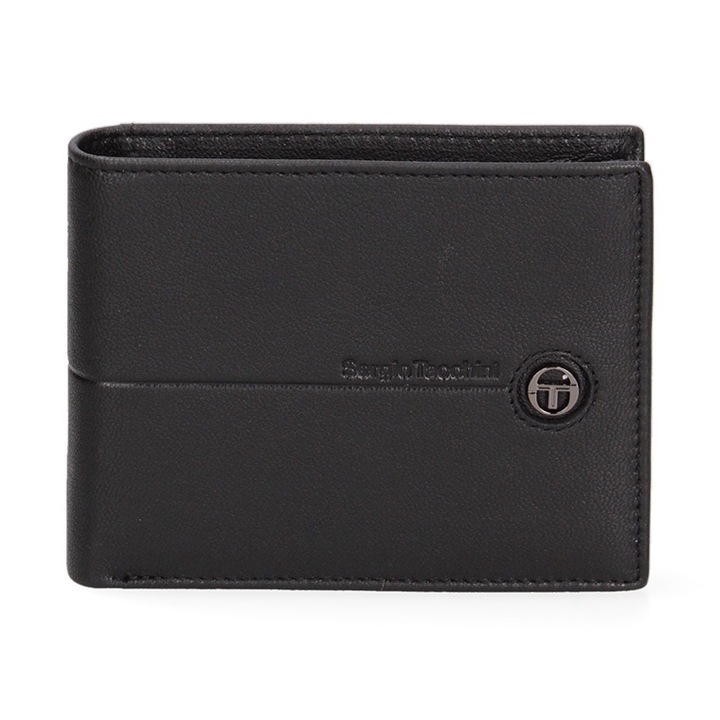 Sergio Tacchini, Portofel pliabil de piele, Negru