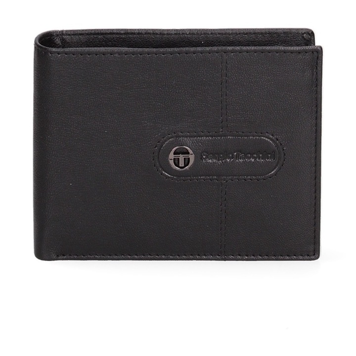 Sergio Tacchini, Portofel pliabil de piele, Negru