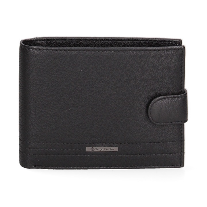 Sergio Tacchini, Portofel pliabil de piele 166967, Negru