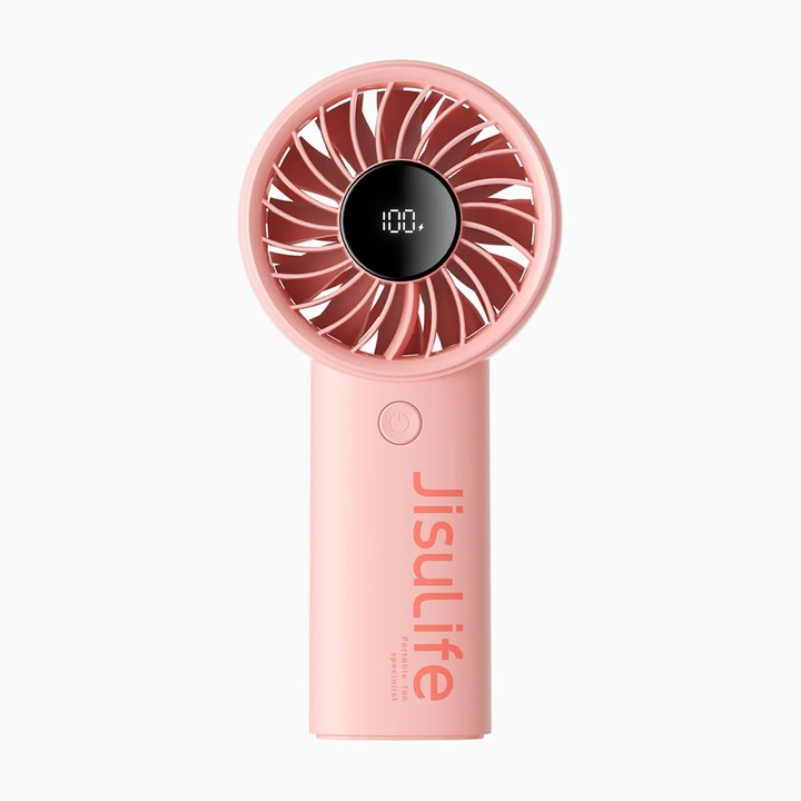 Ventilator Portabil 3600mAh cu Display Digital - (Life4) - Pink