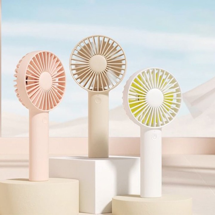JisuLife FA21 Pink kézi ventilátor, 3 fokozat, 2000mAh akkumulátor, rózsaszín