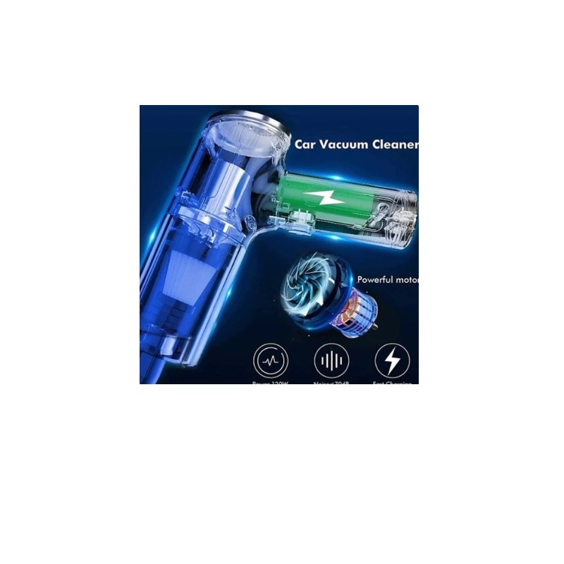 Aspirator portabil multifunctional 4 in 1 cu acumulator 120W USB