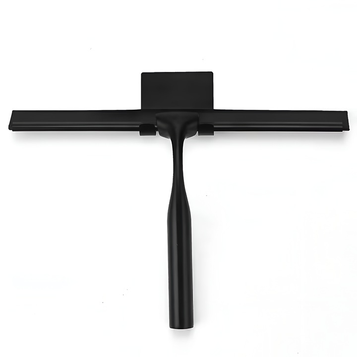 Racleta baie Ques, Delvant, metal, negru, 35.5x17cm