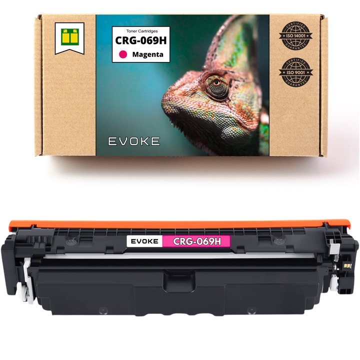 Касета за принтер Canon CRG-069H магента + чип, 5500 страници, съвместима с i-sensys MF752Cdw MF754Cdw LBP673Cdw