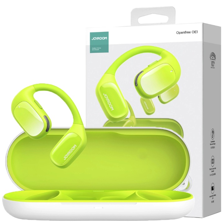 Casti wireless, JOYROOM, Bluetooth, USB C, Docking Station, Verde