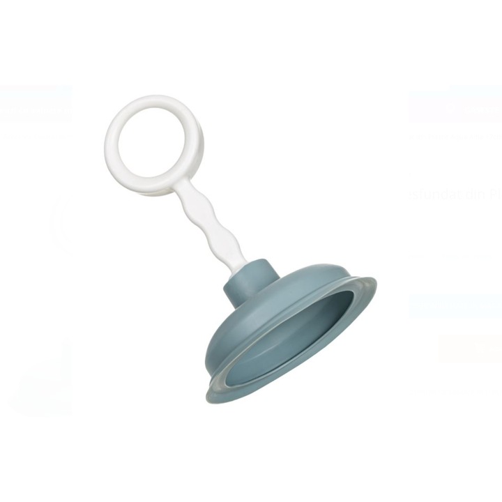 Mini Ventuza de Desfundat din Plastic Aqua Alba 17cm