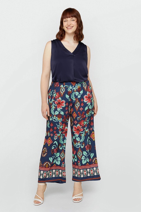 Fiorella Rubino, Bluza cu decolteu in V, fara maneci, Bleumarin, L