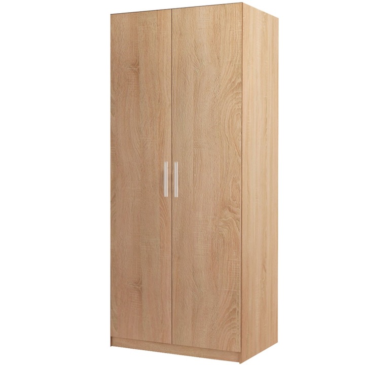 Dulap Mondo 2u5p Stejar H 220 x L 80 x A 50 Balamale cu amortizor PAL de 18 mm