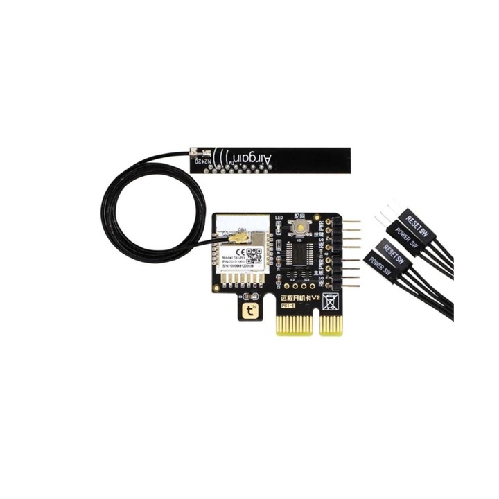 PC Компютърна платка за управление по телефона, Tuya приложение, WI-fi Bluetooth, PCie Remote PC, Съвместим с Alexa, Google Home Assistant, Gaming, UndeShop