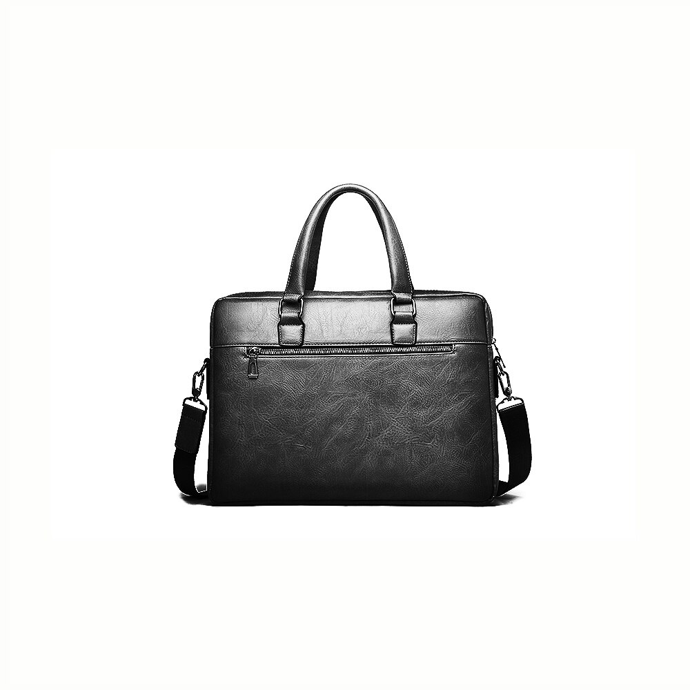 Geanta Business din Piele Ecologica Neagra, office, Laptop pana la 15.6 Inch