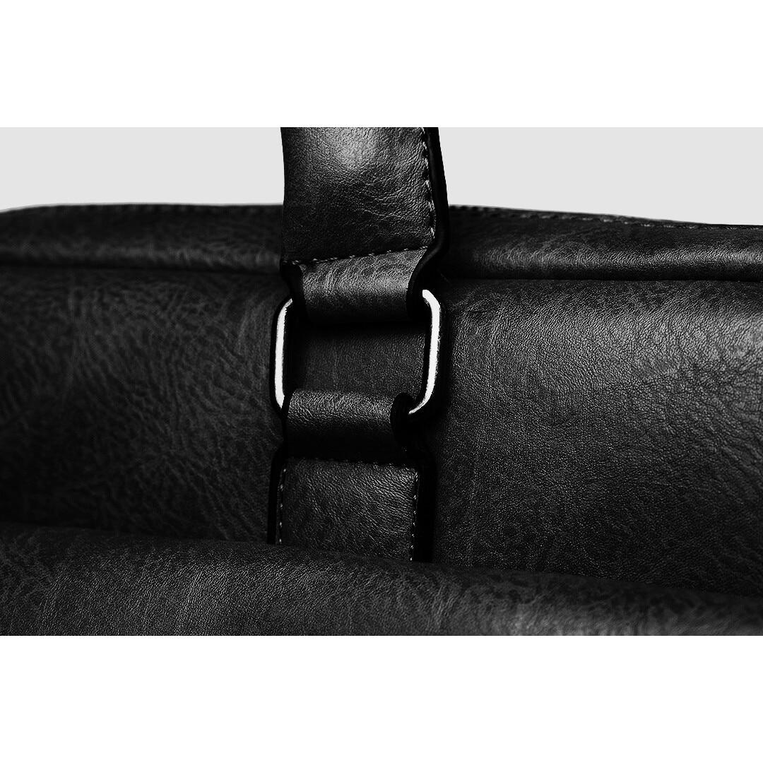 Geanta Business din Piele Ecologica Neagra, office, Laptop pana la 15.6 Inch