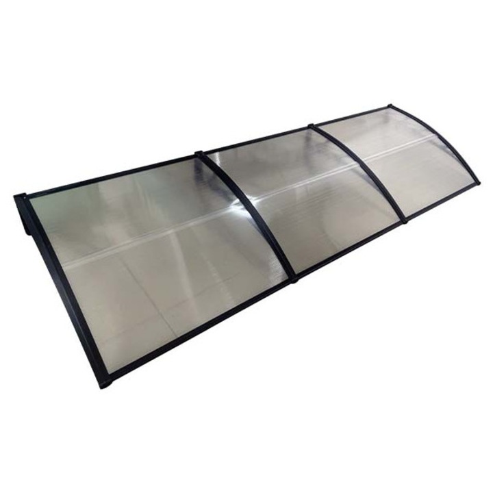 Copertina de usa, negru transparent, accesorii montaj inclus, MAPROFI, 240 x 150 cm