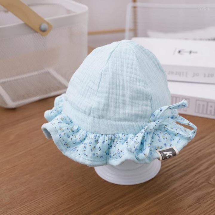 Palarie SuperBaby, Din Finet, Uni, Bumbac, Fete, Albastru Deschis, 0-3 luni