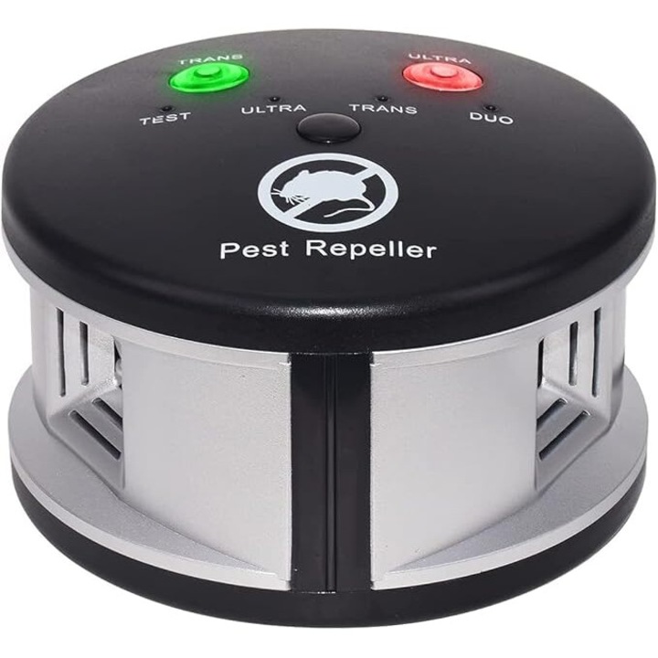 Professzionális ultrahangos készülék Pest Repeller, JENUOS®, rágcsáló-, rovar-, 5W teljesítmény, 50kHz-60kHz frekvencia, 360°-os lefedettség