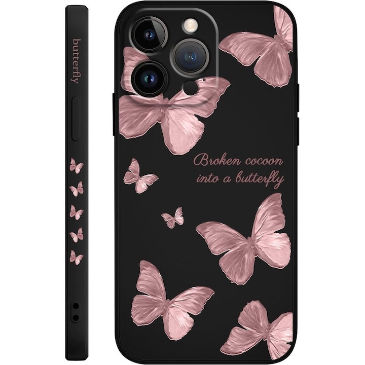 ΠΠ΅ΠΉΡ Π·Π° iPhone 12 Pro Max, Floral Butterfly, ΡΠ΅ΡΠ΅Π½ ΡΠΈΠ»ΠΈΠΊΠΎΠ½, ΡΠ΅ΡΠ΅Π½