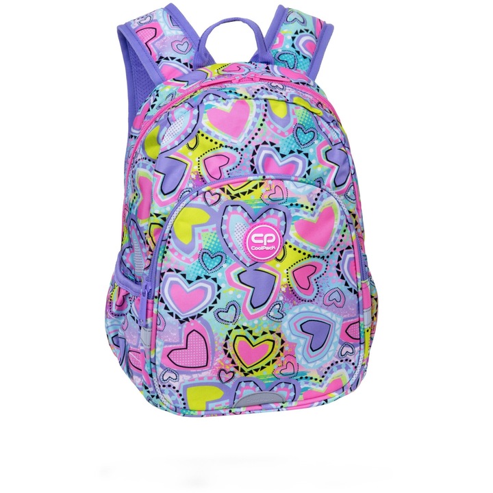 Раница за детска градина CoolPack Toby Pastel Hearts, 26 x 35 x 12 cm, Многоцветен