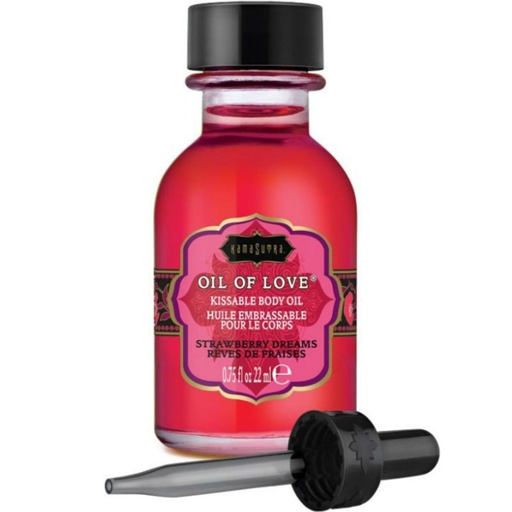 Oil of love Kamasutra, eper aroma, meleg érzet, 22ml
