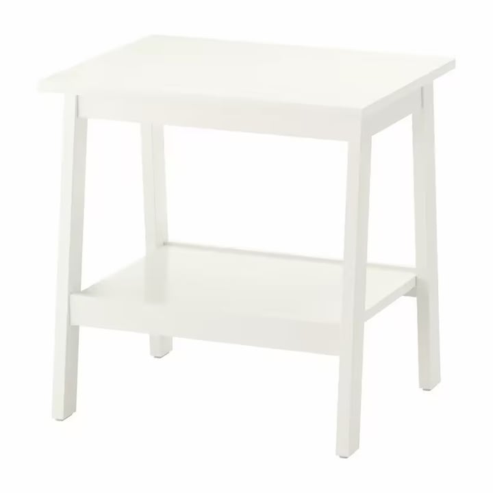 Masuta cafea, Yupy®, 55x45 cm, cu spatiu depozitare sub blat, PAL/MDF, stabila si solida, alb