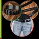 Curea pentru pantaloni din piele pentru barbati Brodrene OPM-08 Catarama neagra Latime 4 cm Latime Marime 90 Lungime 105 cm