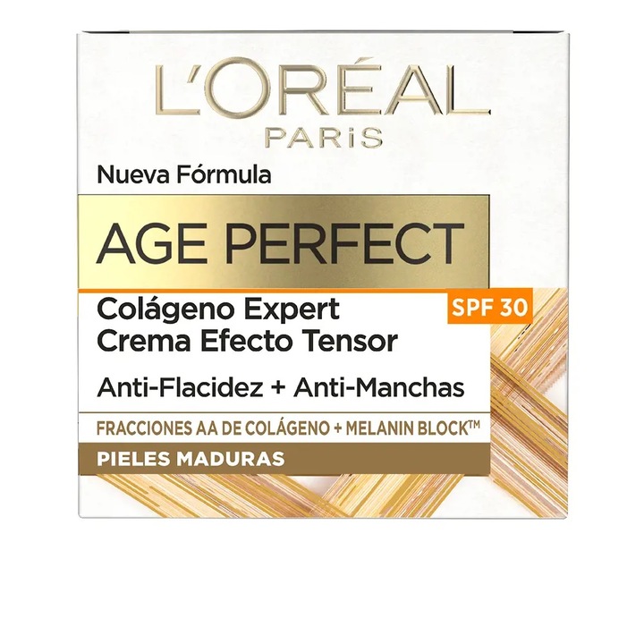 Crema faciala de zi cu efect anti-rid si anti-imbatranire cu SPF30, L'Oreal Paris Age Perfect, 50 ml