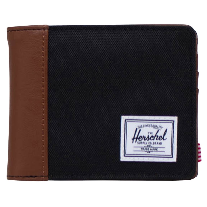 Portofel unisex, Herschel Hank RFID Wallet 30068-00055, Negru, 9 x 11 cm