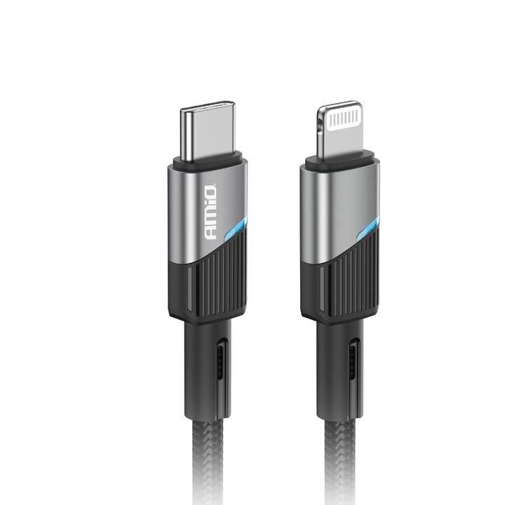 Кабел за зареждане USB Lightning Iphone-Type C FullLINK 20W 100см черно-сив