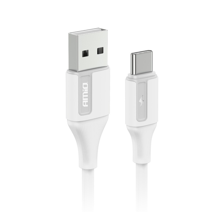 Кабел за зареждане Type-C USB 3A 100cm FullLINK бяло-сив