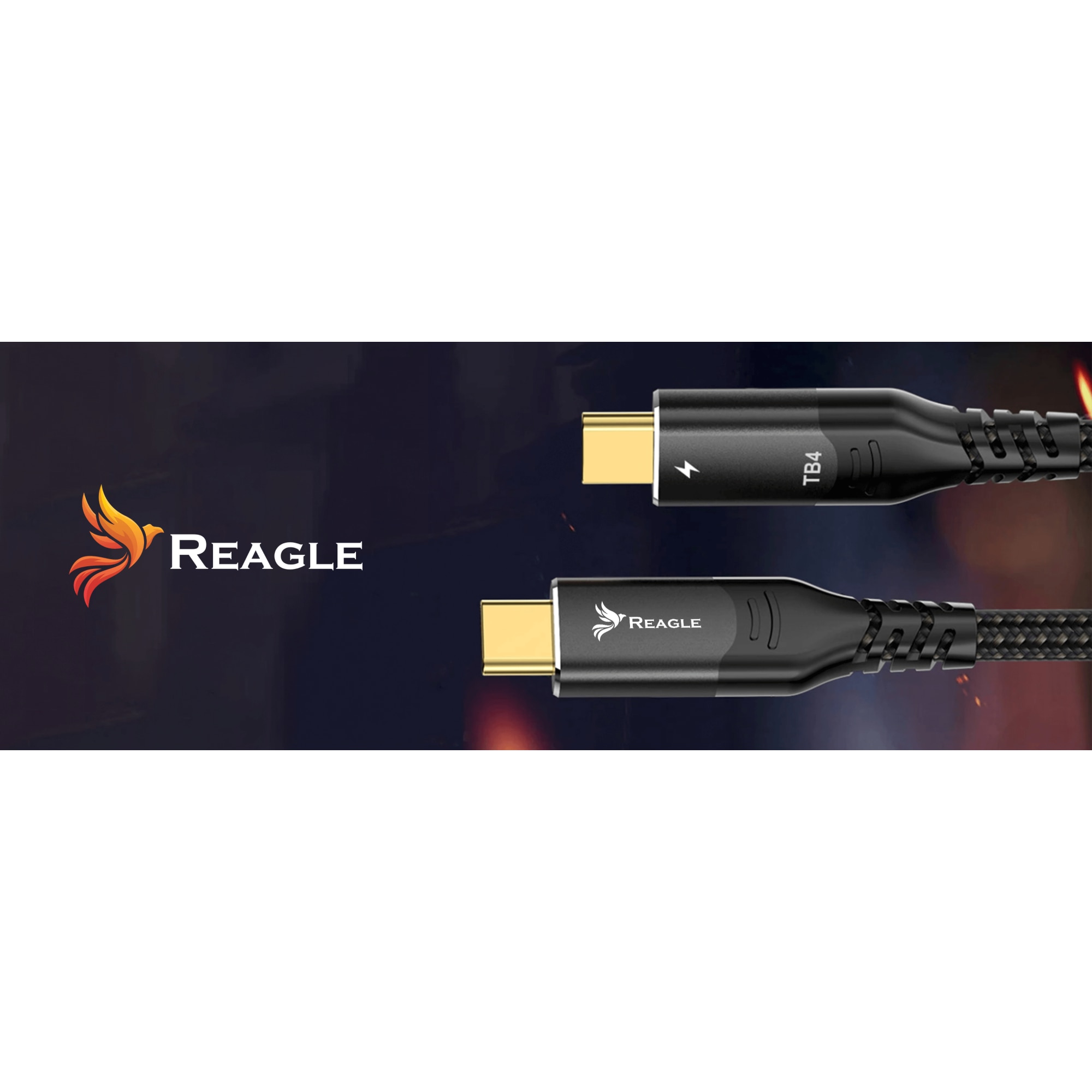Cable Thunderbolt 4 Pro 2M Reagle USB-C PD 100W 8K 40 Gbps pentru ...