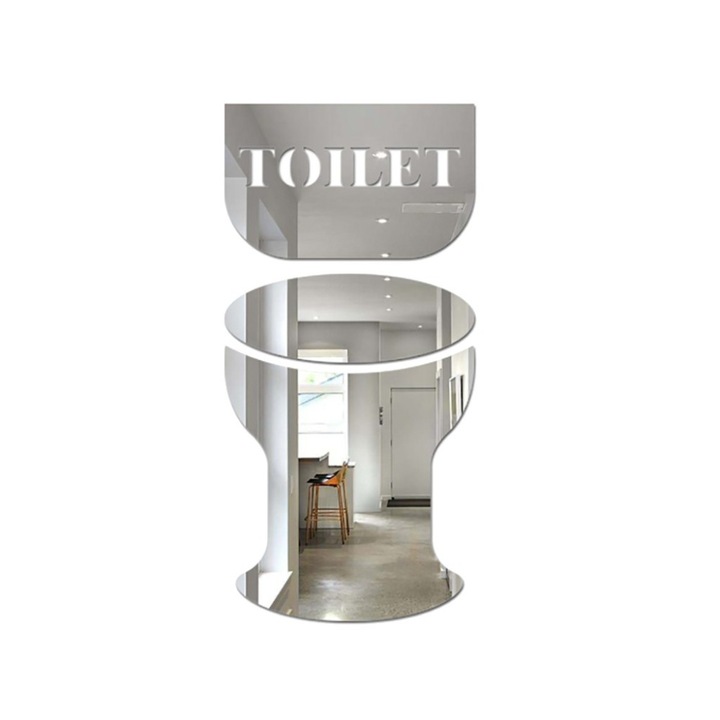 Акрилна декорация за стена за баня, Vanshe Homedecor - Тоалетна