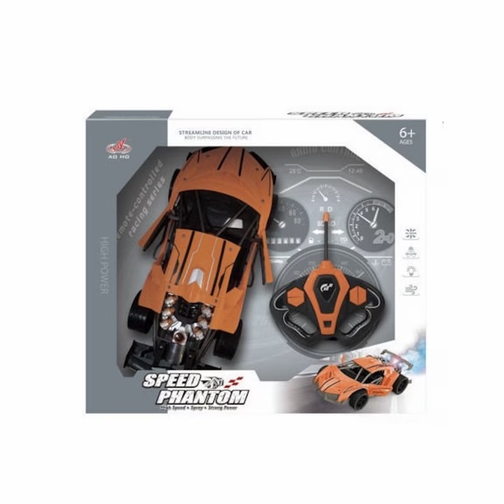 Masina RC Speed Phantom pentru Drift cu Vaporizare de Fum - incarcare USB Yupy®