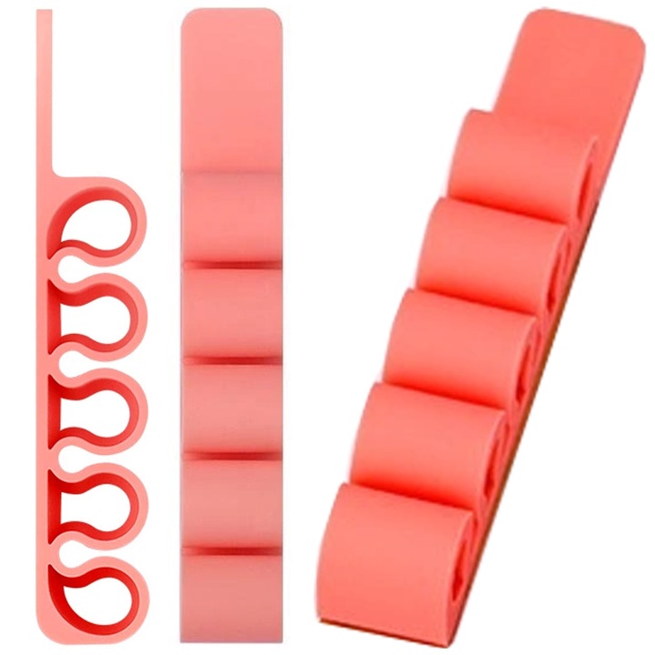 Organizer birou, Hurtel, silicon, portocaliu, compact