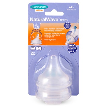 Tetina Lansinoh Momma cu Flux Mediu, 2 buc Tetina Lansinoh Momma cu Flux Mediu, 2 buc