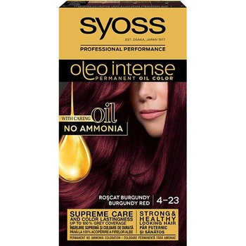 Vopsea de par permanenta fara amoniac Syoss Color Oleo Intense 4-23 Roscat Burgundy, 115 ml Vopsea de par permanenta fara amoniac Syoss Color Oleo Intense 4-23 Roscat Burgundy, 115 ml