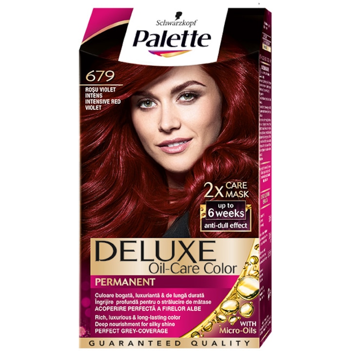 Боя за коса Palette Deluxe 679 Наситено червено виолетов, 135 мл