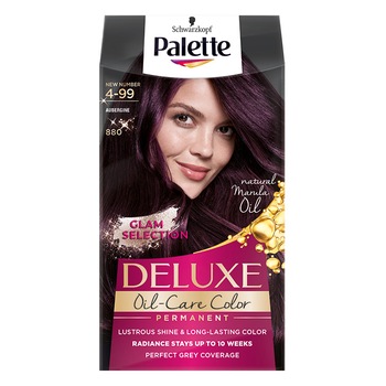 Vopsea de par permanenta Palette Deluxe 880 Aubergine, 135 ml Vopsea de par permanenta Palette Deluxe 880 Aubergine, 135 ml
