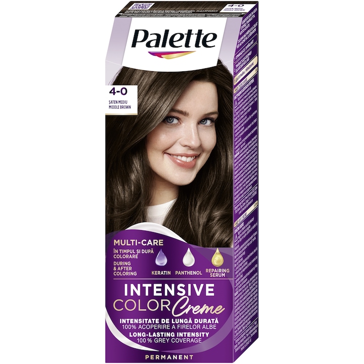 Боя за коса Palette Intensive Color Creme N3 Средно кафяв, 110 мл