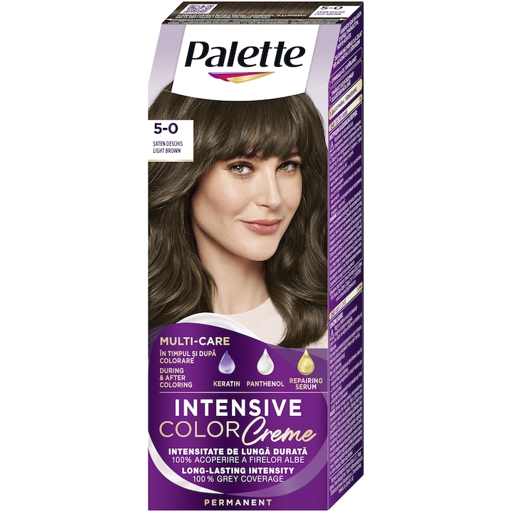 Боя за коса Palette Intensive Color Creme N4 Светло кафяв, 110 мл