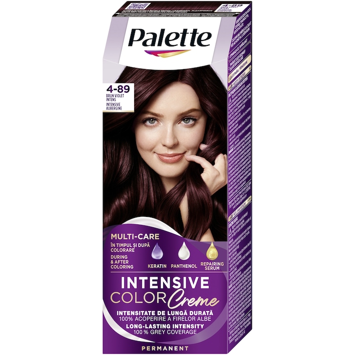 Боя за коса Palette Intensive Color Creme RFE3 Наситен патладжан, 110 мл