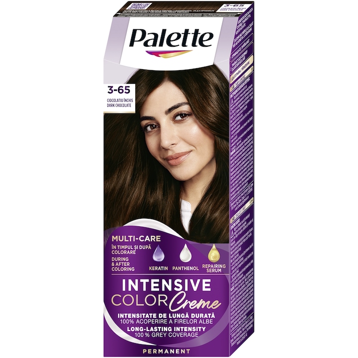 Боя за коса Palette Intensive Color Creme W2 Тъмен шоколад, 110 мл