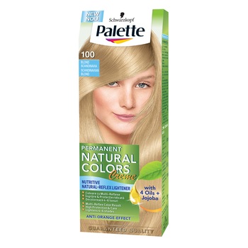 Vopsea de par permanenta Palette Natural Colors 100 Blond Scandinavia, 110 ml Vopsea de par permanenta Palette Natural Colors 100 Blond Scandinavia, 110 ml