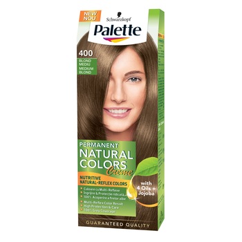 Vopsea de par permanenta Palette Natural Colors 400 Blond Mediu, 110 ml Vopsea de par permanenta Palette Natural Colors 400 Blond Mediu, 110 ml