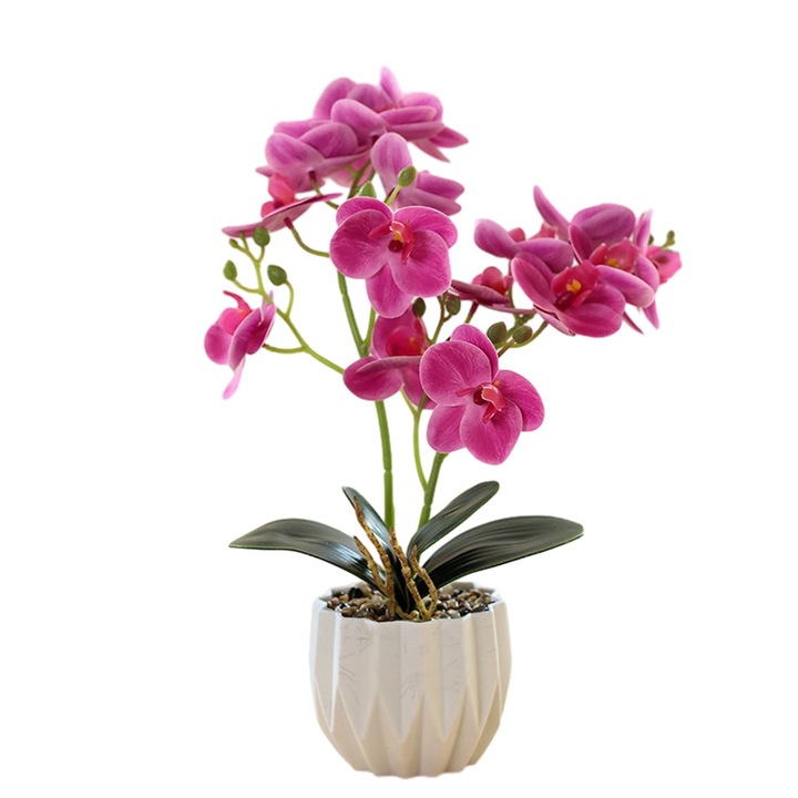3D принтирано изкуствено растение, longziming, Phalaenopsis, 37x9.5x9.5cm, пластмасов филм