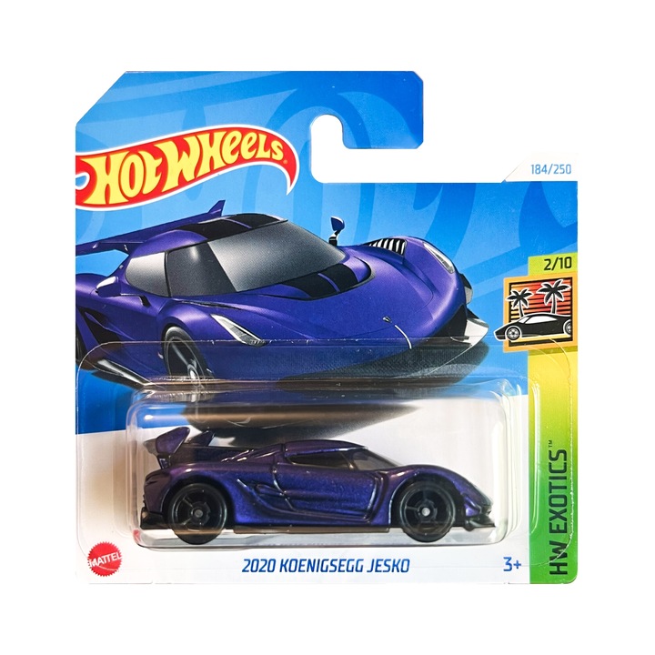 Метална кола Hot Wheels, 2020 Koenigsegg Jesko, 1:64, лилаво