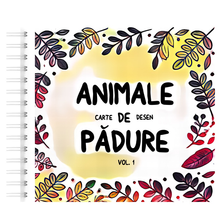 Carte de desenat, Animale de Padure, 56 de pagini Volumul 1