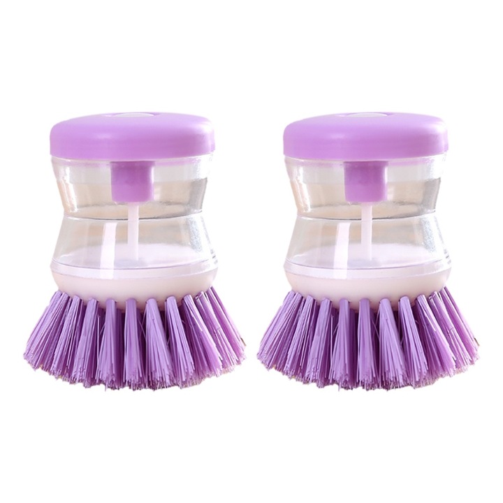 Perie de spalat vase automata, Cozevdnt, multifunctionala, violet, set 2 bucati