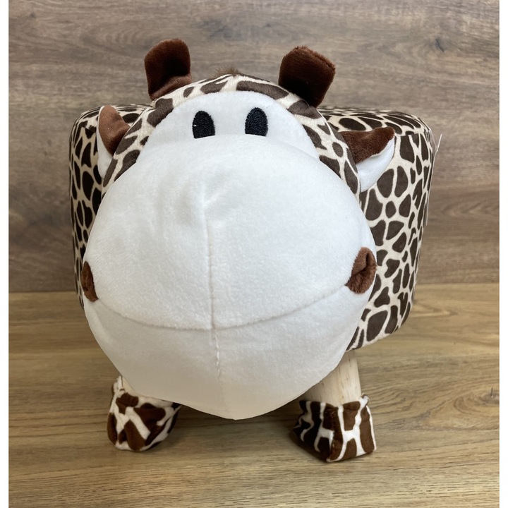 Taburet pentru copii, 28x25cm, maxim 50kg, model girafa