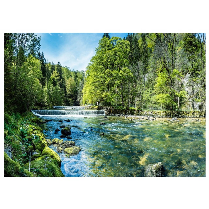 Тапет 3D Водопад Природа Пейзаж Гора 200x140 см, Декоративен